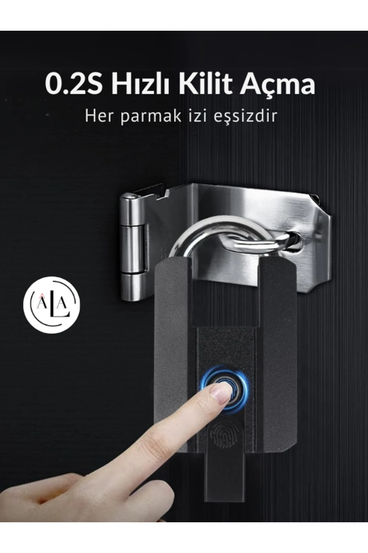 Akıllı Asma Kilit Parmak İzi, Anahtar ve Uygulama ile Açılabilir