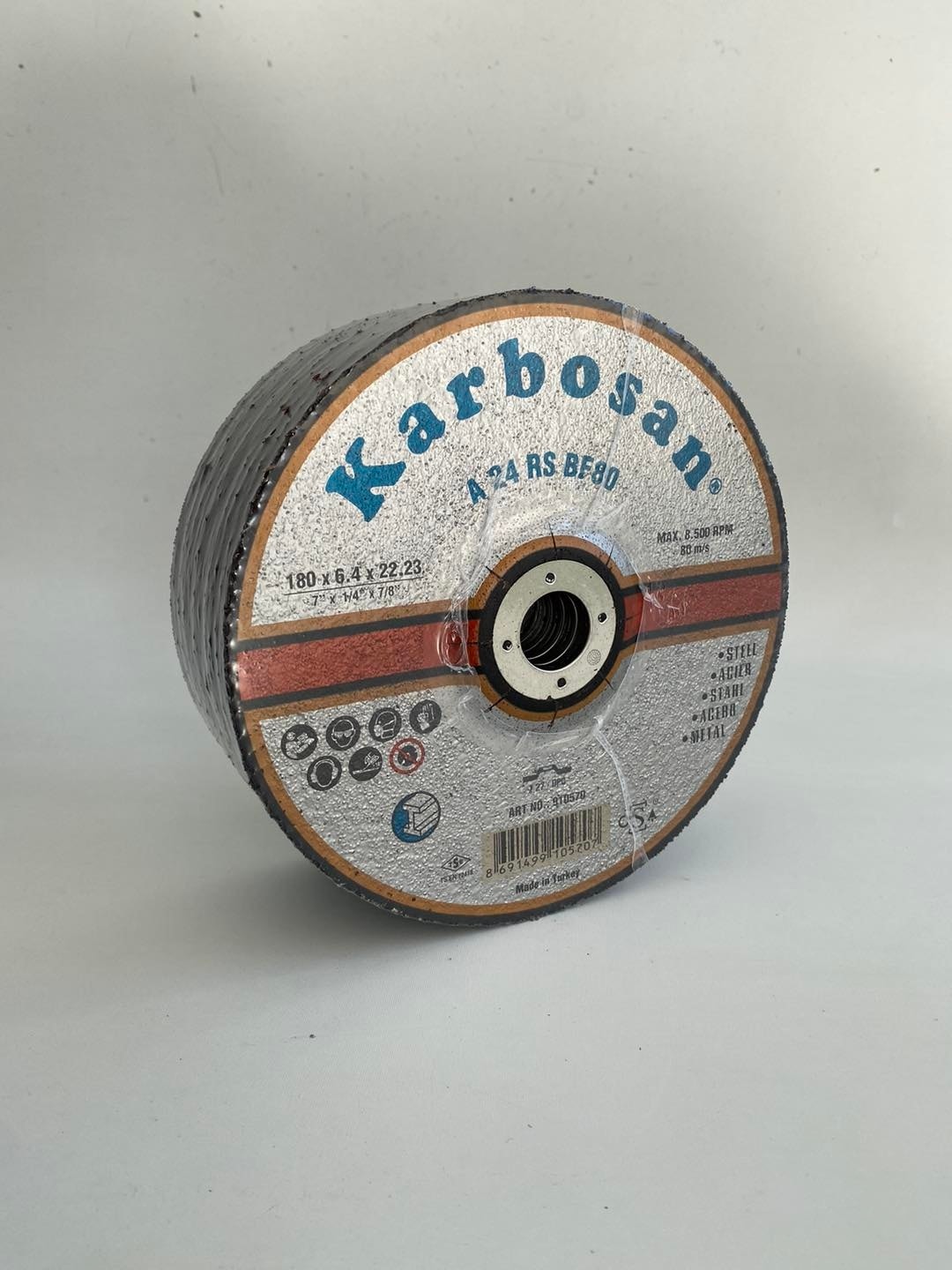 KARBOSAN Metal (Nk) Taşlama Taşı 180X6.4X22.23 mm (10'lu Paket)