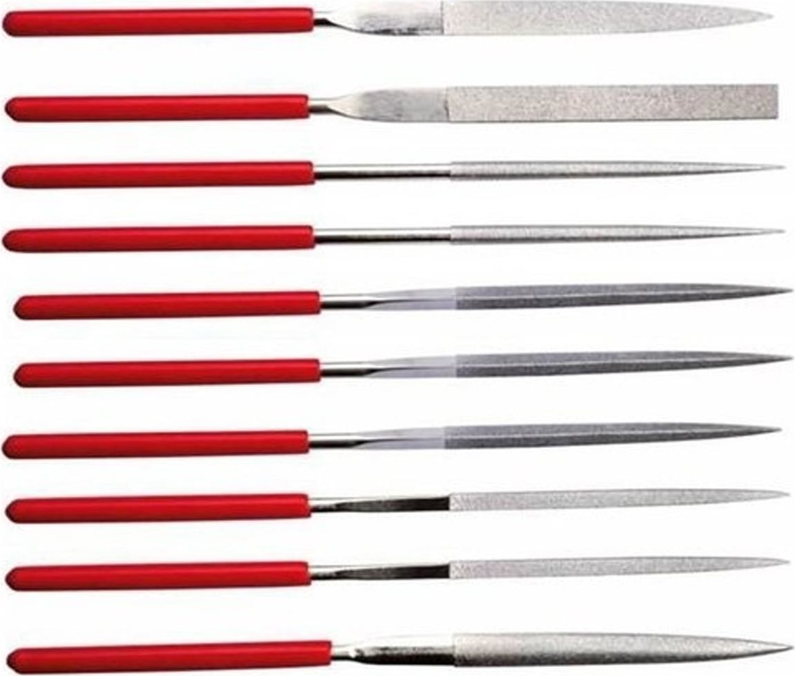 VI29301 10'lu Elmas Saatçi Eğe Seti 140X50X3 mm Hediyeli Eldiven