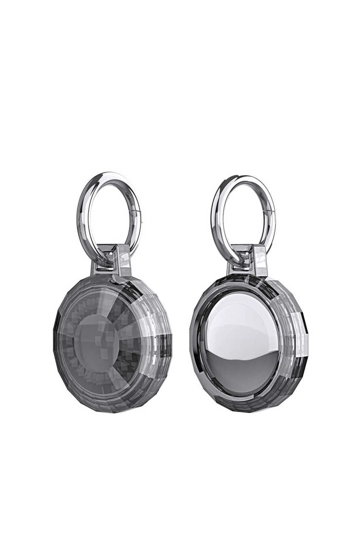 ATA Airtag 04 Uyumlu Silikon Anahtarlık-Siyah