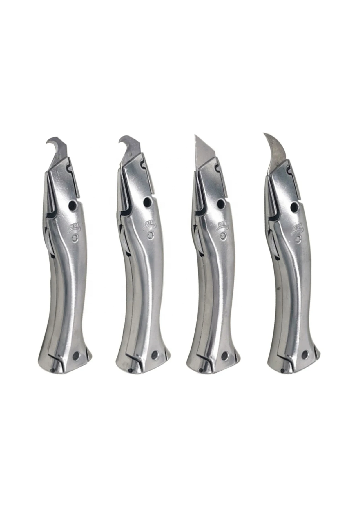 Alüminyum Gövdeli Kanca Uçlu Halı Kesim Bıçağı 10 Ad Kancalı Uç Genel Kullanıma Uygun