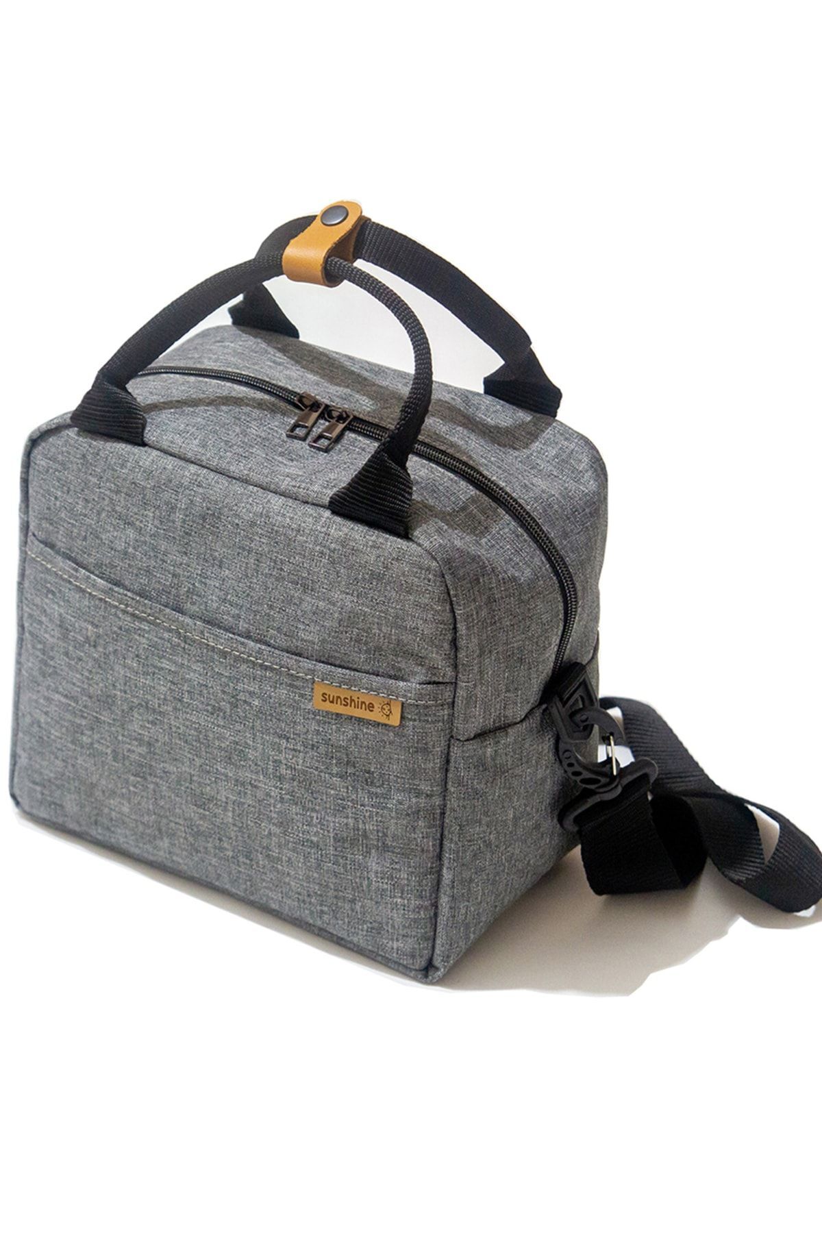 Gri Termal Isı Izolasyonlu Su Geçirmez Termal Çanta Yemek Taşıma Ek Gıda Beslenme Çantası