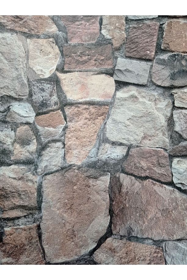 Üç Boyutlu Taş Desen Duvar Kağıdı