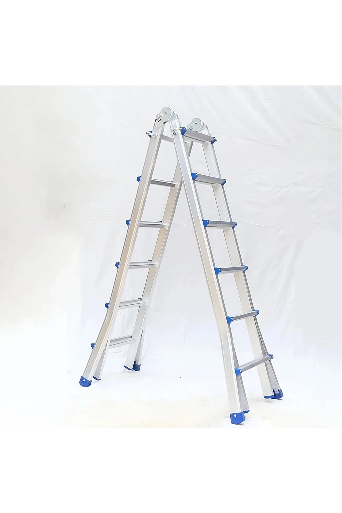 Alüminyum 623 cm Mini Dev Katlanır Uzayan Merdiven (A & I Tipi) | Ev İnşaat Depo Merdiveni