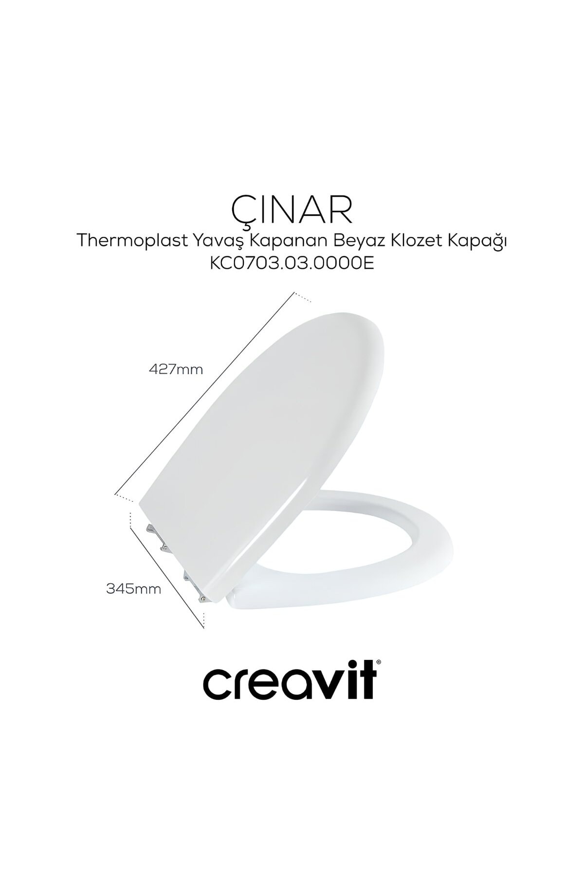 Perla Beyaz Kanallı Asma Klozet TP320, Perla Çınar Yavaş Kapak