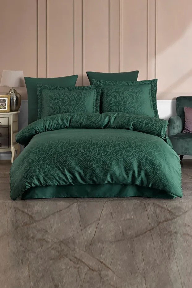 Liyosel Jakar Nevresim Takımı King Size (Battal Boy) - Lienzo Yeşil