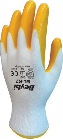 Sarı Nitril İş Eldiveni 12'li