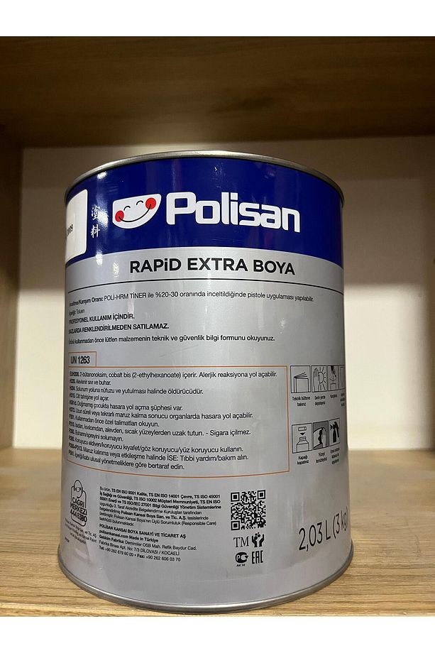 POLİSAN RAPİD ÇATI TRAKTÖR RÖMORK METAL AHŞAP REÇİNELİ SANAYİ BOYASI MAKİNA İLE KULLANILIR 3 KG SEÇ