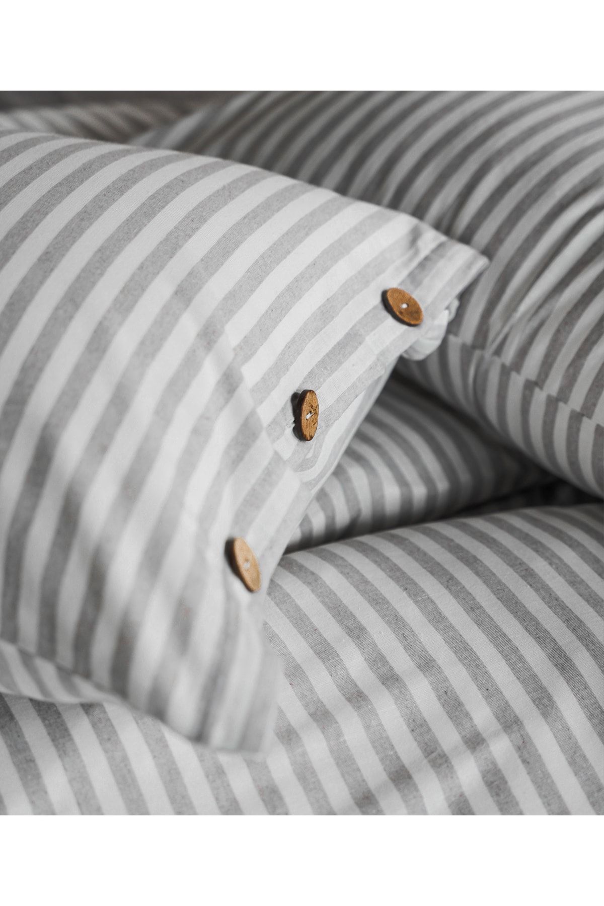 Cotton Collection Tek Kişilik Çizgili Nevresim Seti Reveboheme