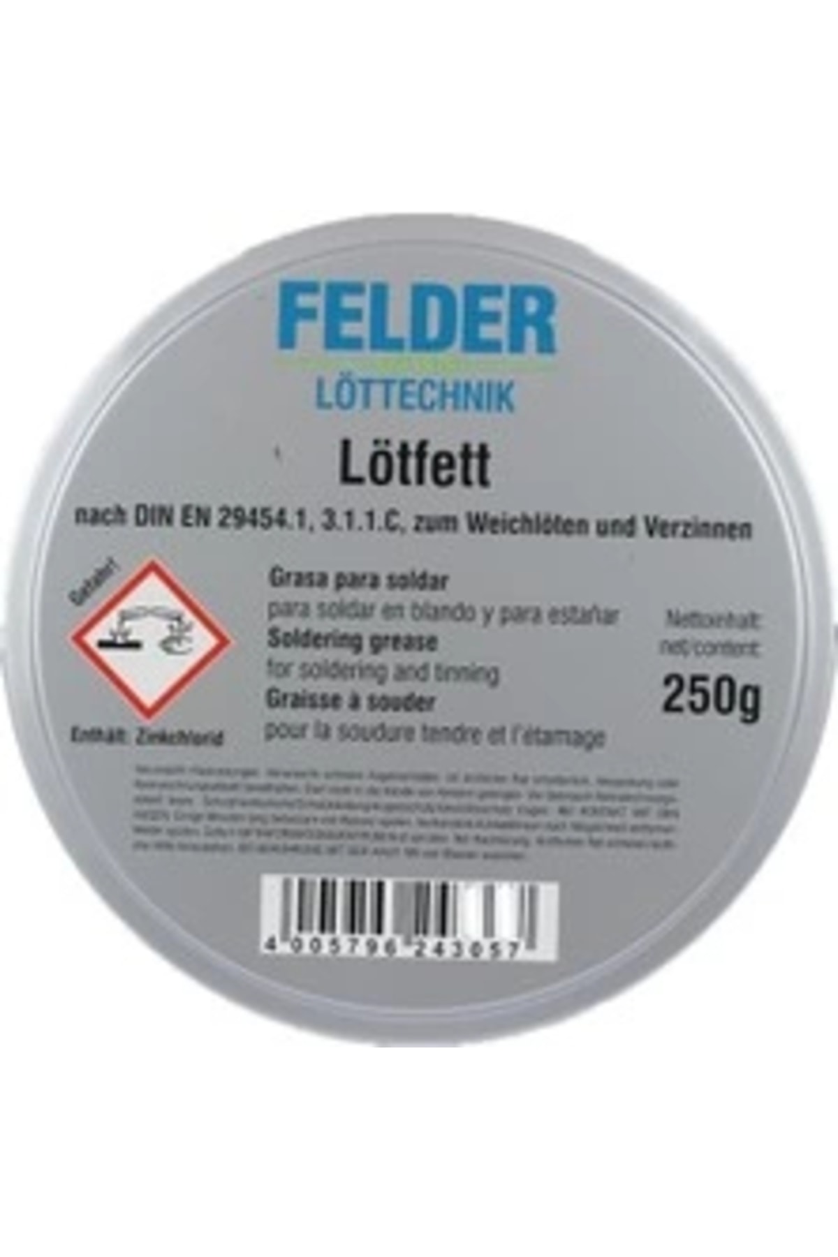 Felder Lötfett Lehim Pastası 250 Gr