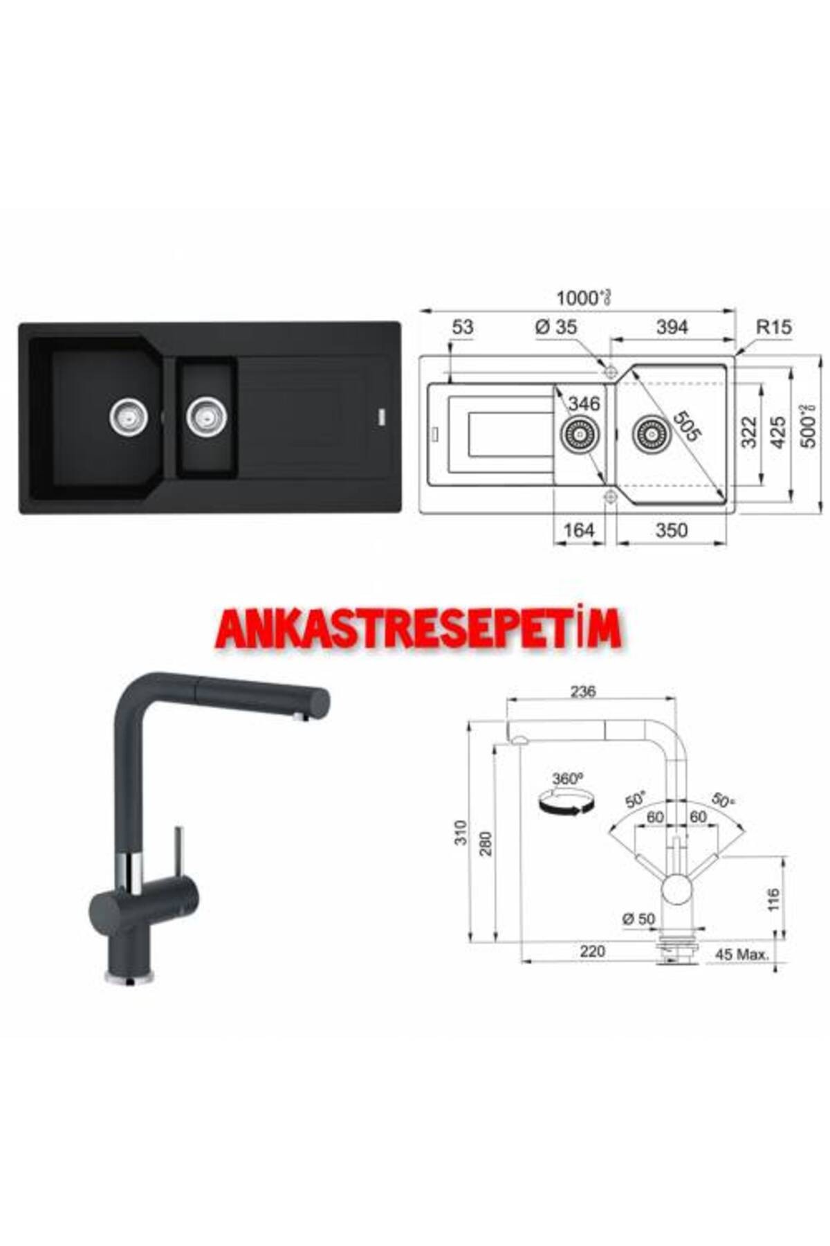 Yetkili Satış Bayisinde Ubg 651-100 Nero Eviye,active Plus Doccia Nero Armatür Set Kampanya