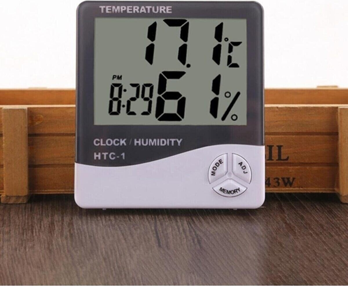 Termometre Isı Nem Saat Alarm Mini Dijital Termometre Nem Ölçer Oda Sıcaklığı Iç Mekan LCD