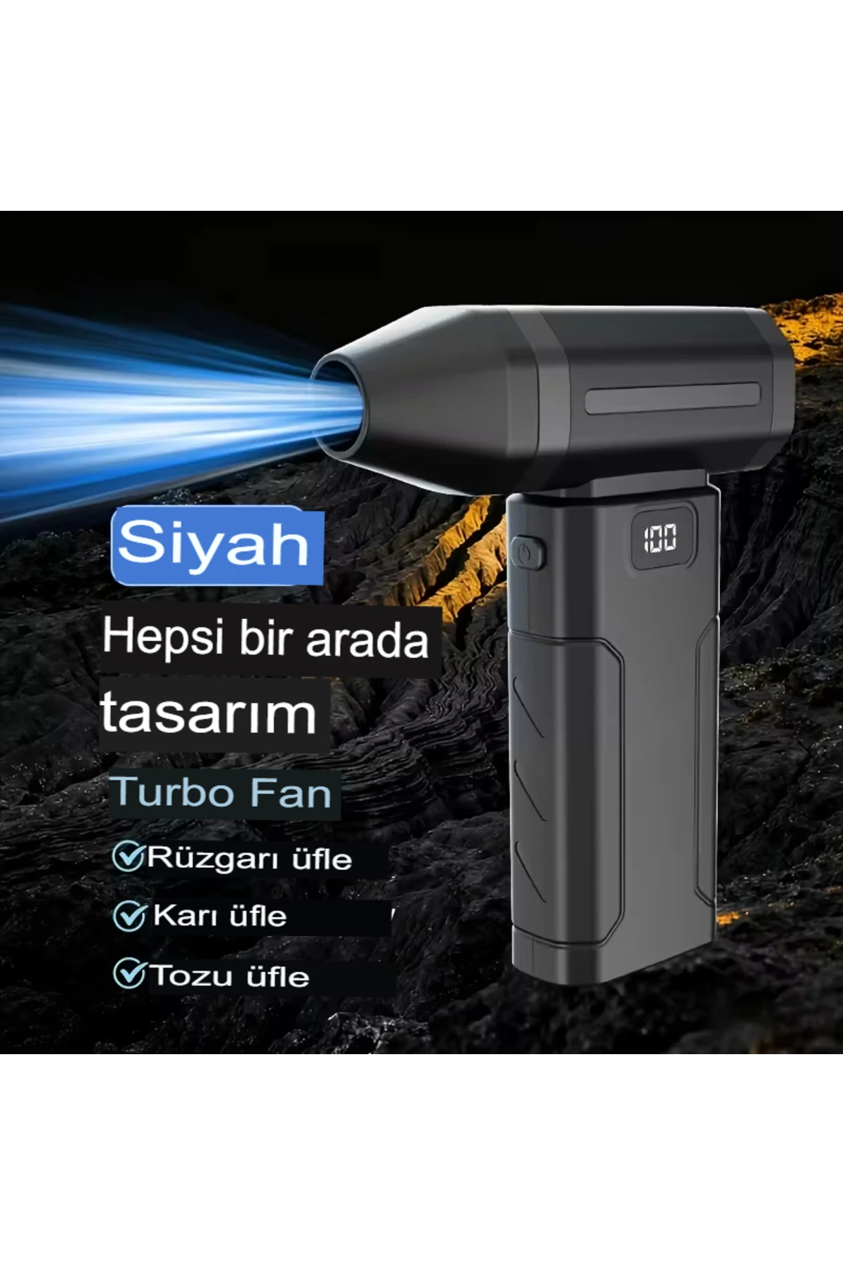 3’Ü 1 ARADA HAVA KOMPRESÖRÜ | LED IŞIKLI | 6 HIZLI EL FANI & VAKUM ÜFLEYİCİ | TURBO JET