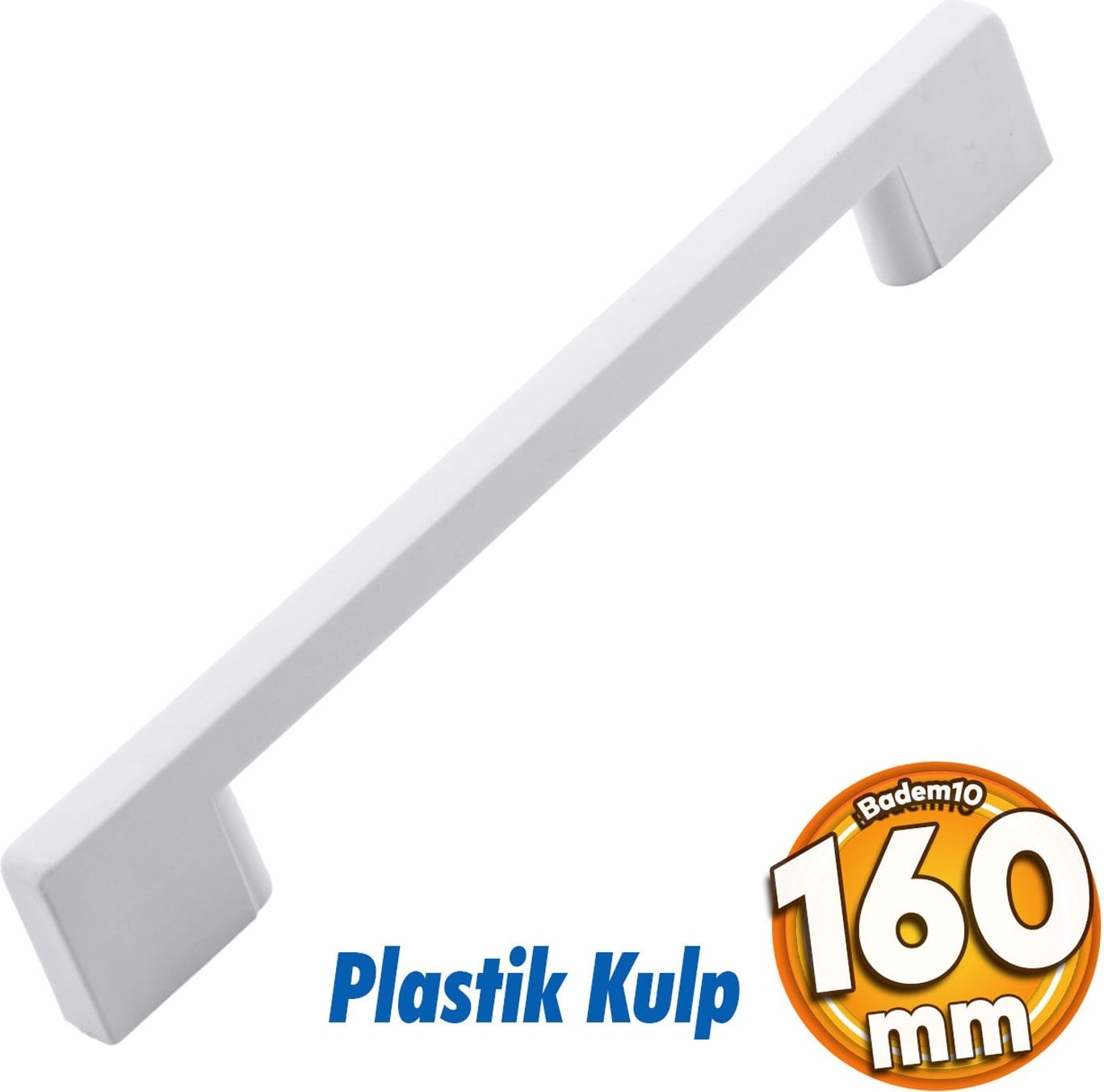 Plastik Kulp Köprü Mobilya Mutfak Dolabı Çekmece Dolap Kulpları Kapak Kulpu Kulbu Beyaz 160 mm