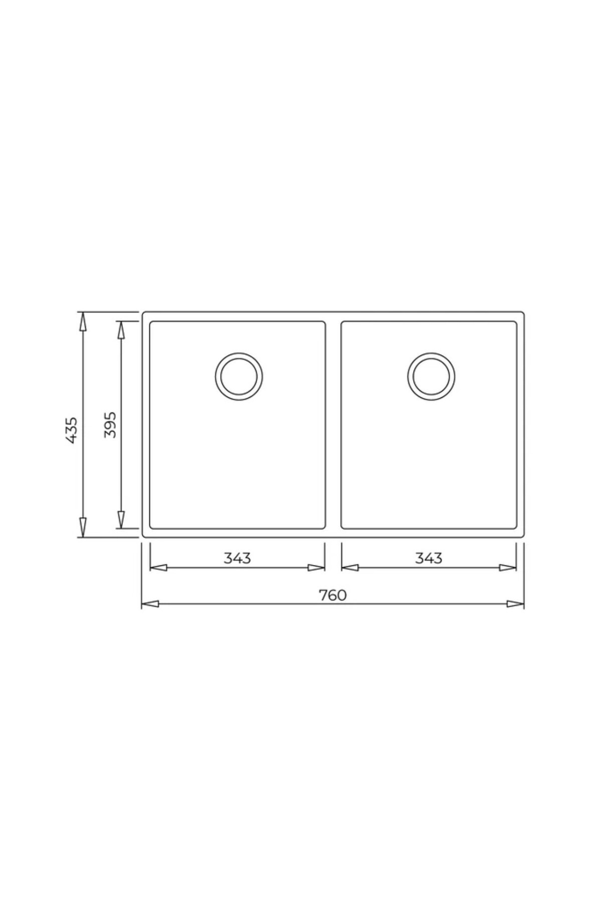 Square 760 Tezgah Altı Stone Gri Granit Evye