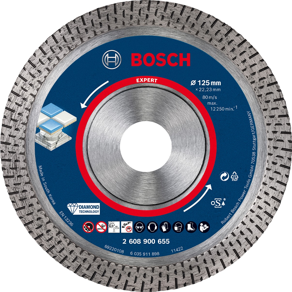 BOSCH Expert Hardceramic Elmas Kesme Diski 125 x 22,23 x 1,4 x 10 mm