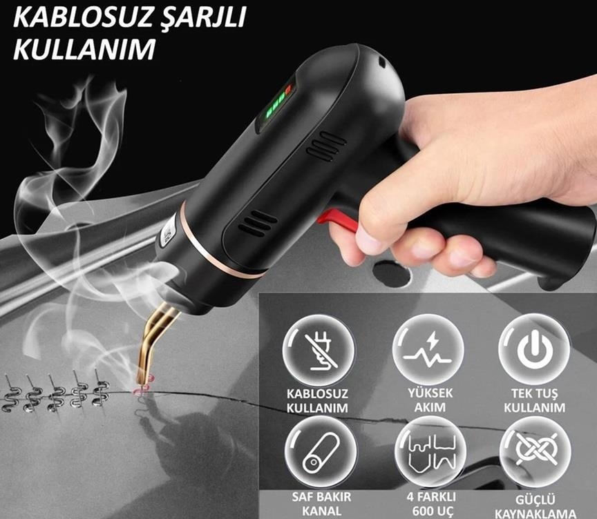 200 Watt 600 Adet Tel 5000 Mah Batarya Desteği Şarjlı Tampon Plastik Parça Tamir Kaynak Makinesi