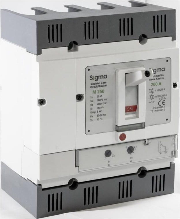 4M250100 M250 4X100A 50KA Termik Manyetik Şalter 70-100A Ayarlı