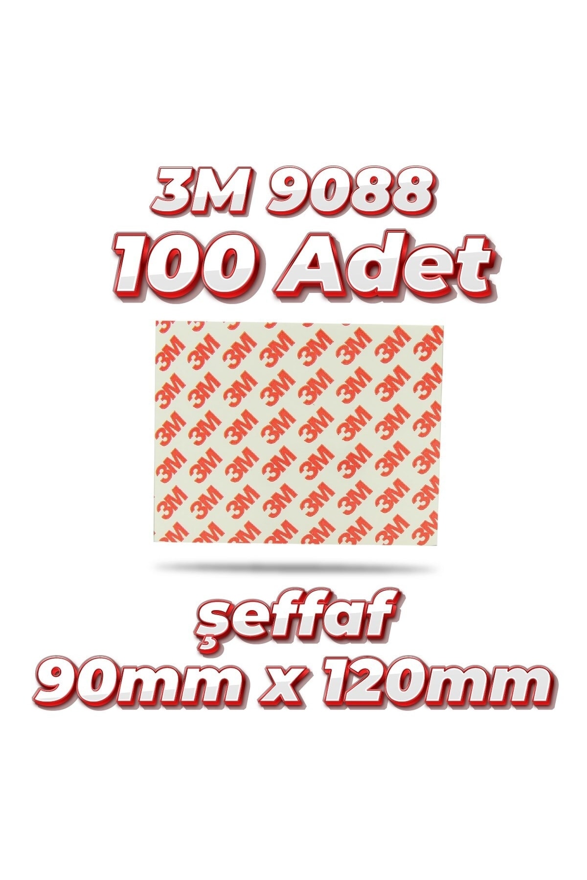 Çok Güçlü Şeffaf 100 Adet Hazır Kesim 90mmx120mm