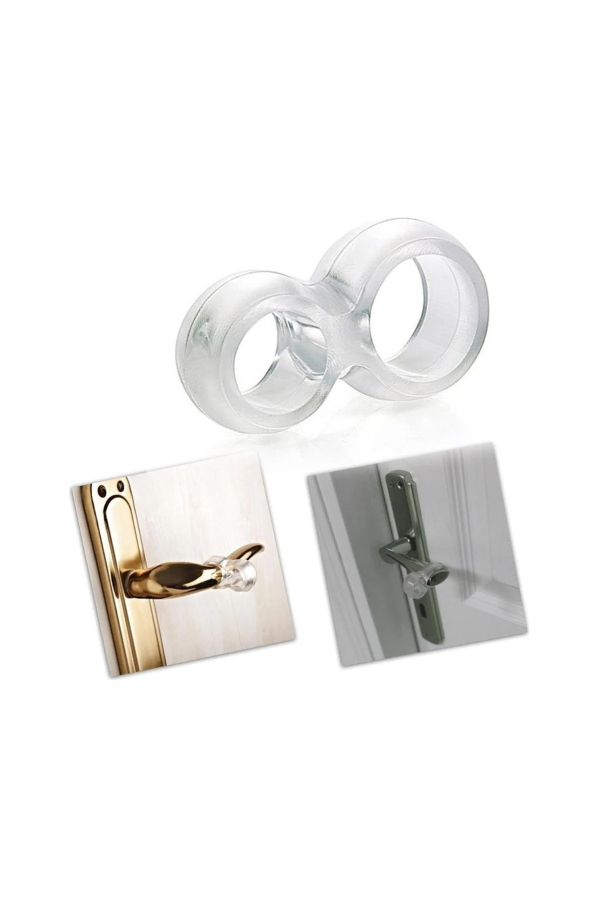 Kapı Kolu Tutucu Şeffaf 10 Adet Silikon Durdurucu Pencere Tamponu