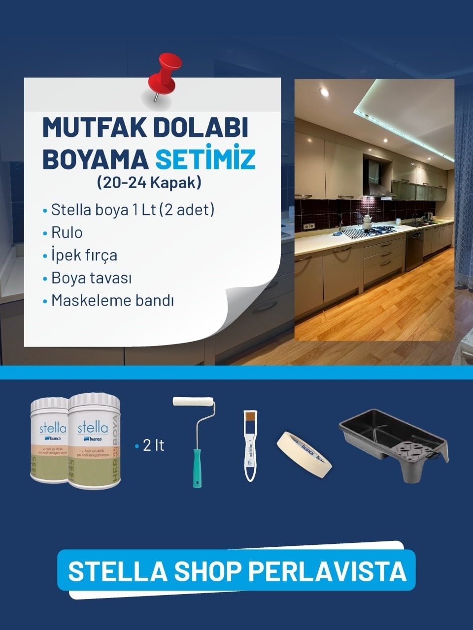 Stella Mutfak Dolabı Boyama Seti (20-24 Kapak)