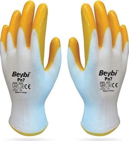 Nitril Işçi Eldiveni Sarı Pn7 No-10 Xl 24'li