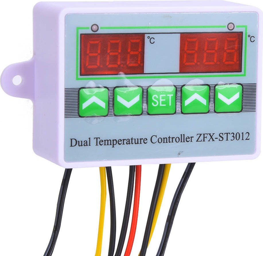ST3012 Sıcaklık Kontrol Cihazı Akıllı Dijital Ekranlı Çift Kanallı Sıcaklık Kontrol ANAHTARIDC12V (Yurt Dışından)