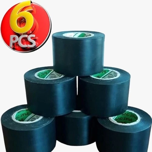 Pvc Isı Yalıtım Eklektrik İzolasyon Bandı 50 mm x 25 Yrd Siyah 6 Adet