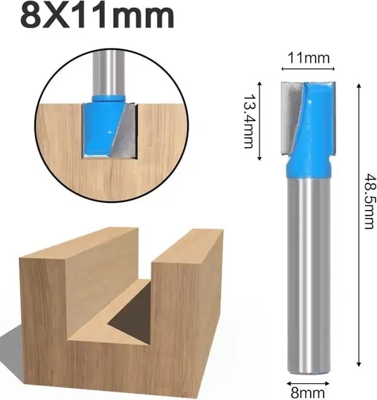 No 2 1 Adet 8mm Shank Yüzey Planya Ahşap Freze Freze Uçları 16 Boyutları Alt Temizleme Ahşap Kesme Yönlendirici Bit (Yurt Dışından)