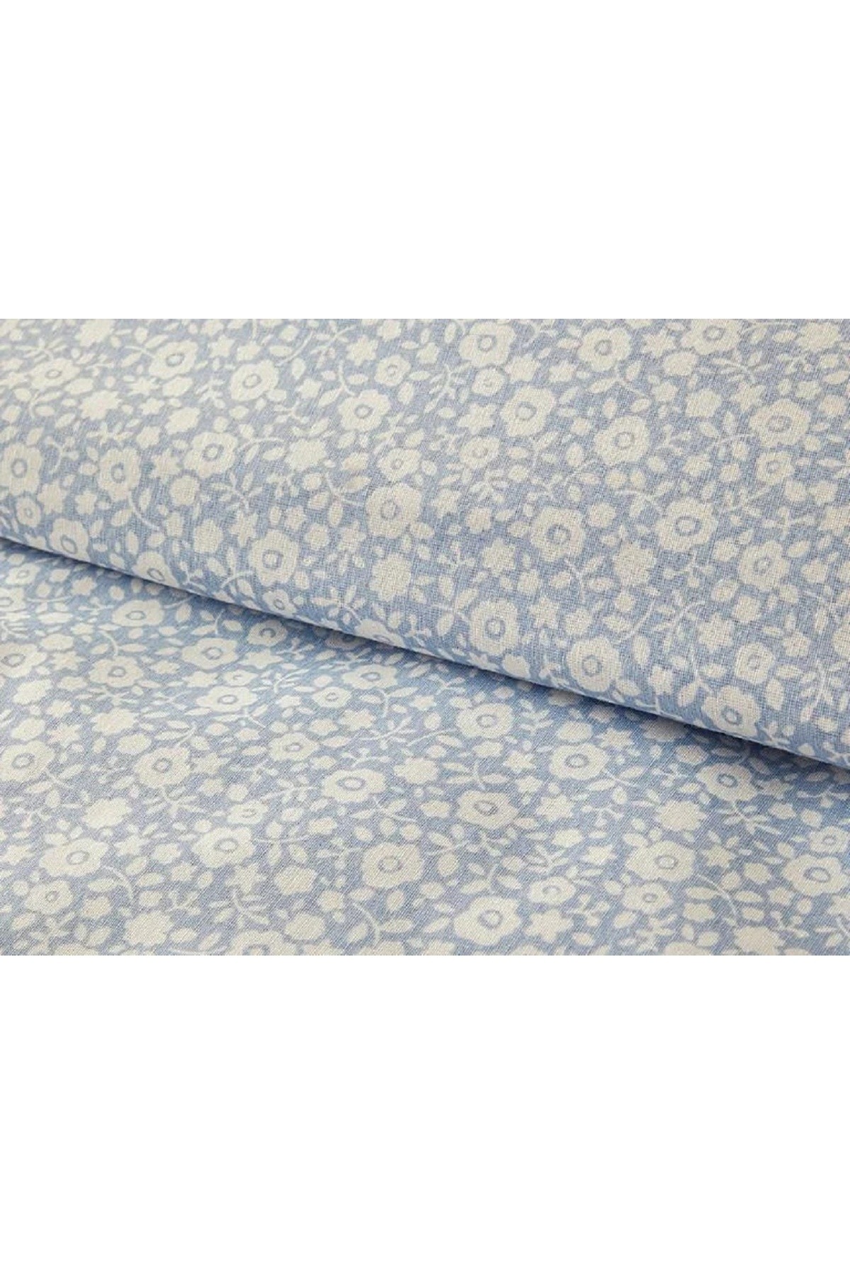 Liberty Blossom Kolay Ütülenir Çift Kişilik Nevresim Takımı 200x220 Cm Mavi