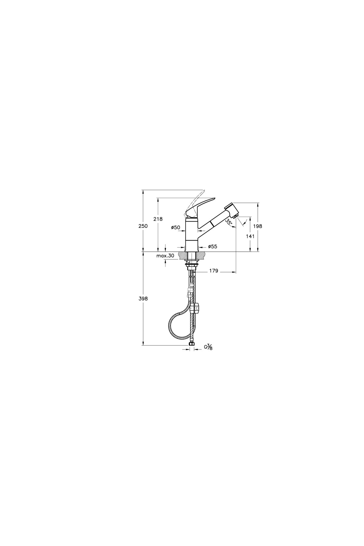 Harmony XL A42147 Pull-Out Eviye Mutfak Bataryası, Krom
