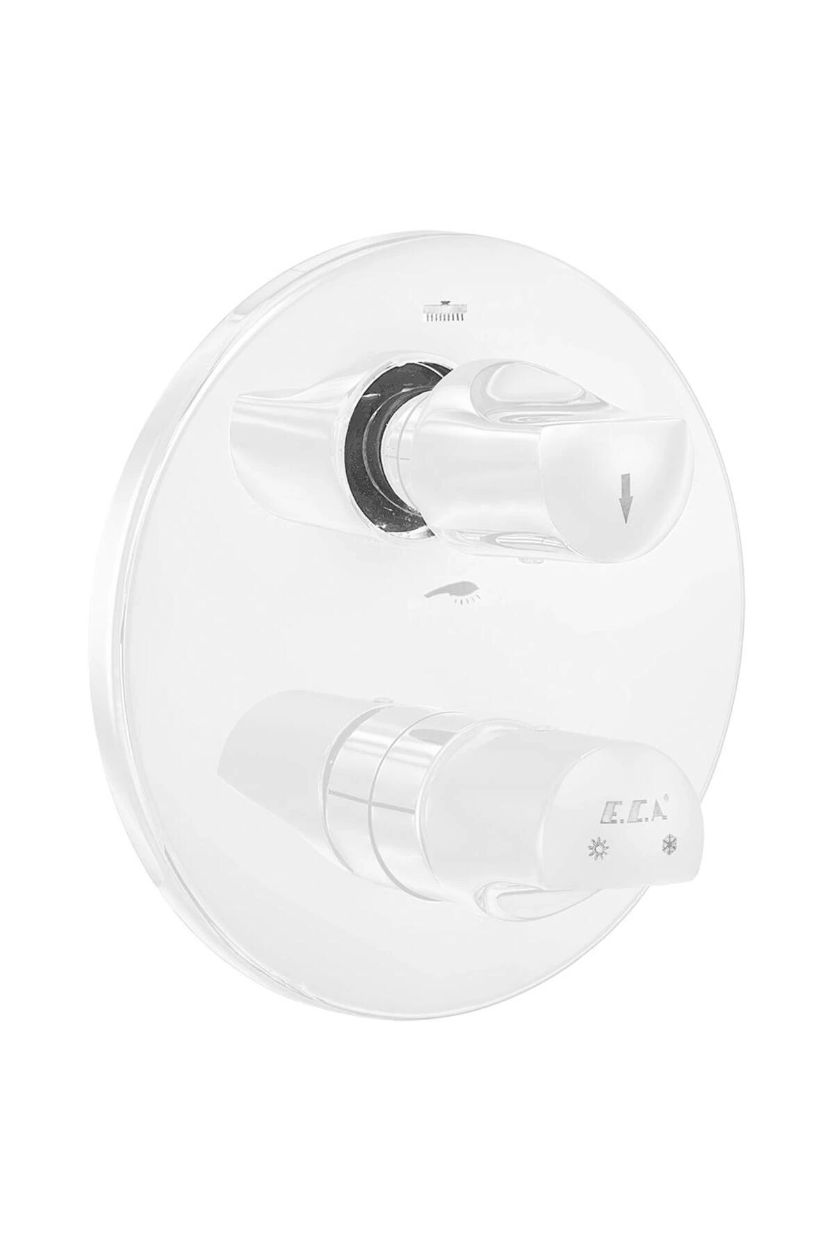 Myra Ankastre Mat Beyaz Banyo Bataryası 2 Parça Set / 2 Yollu (102167203C4-YDE+102166201C4)