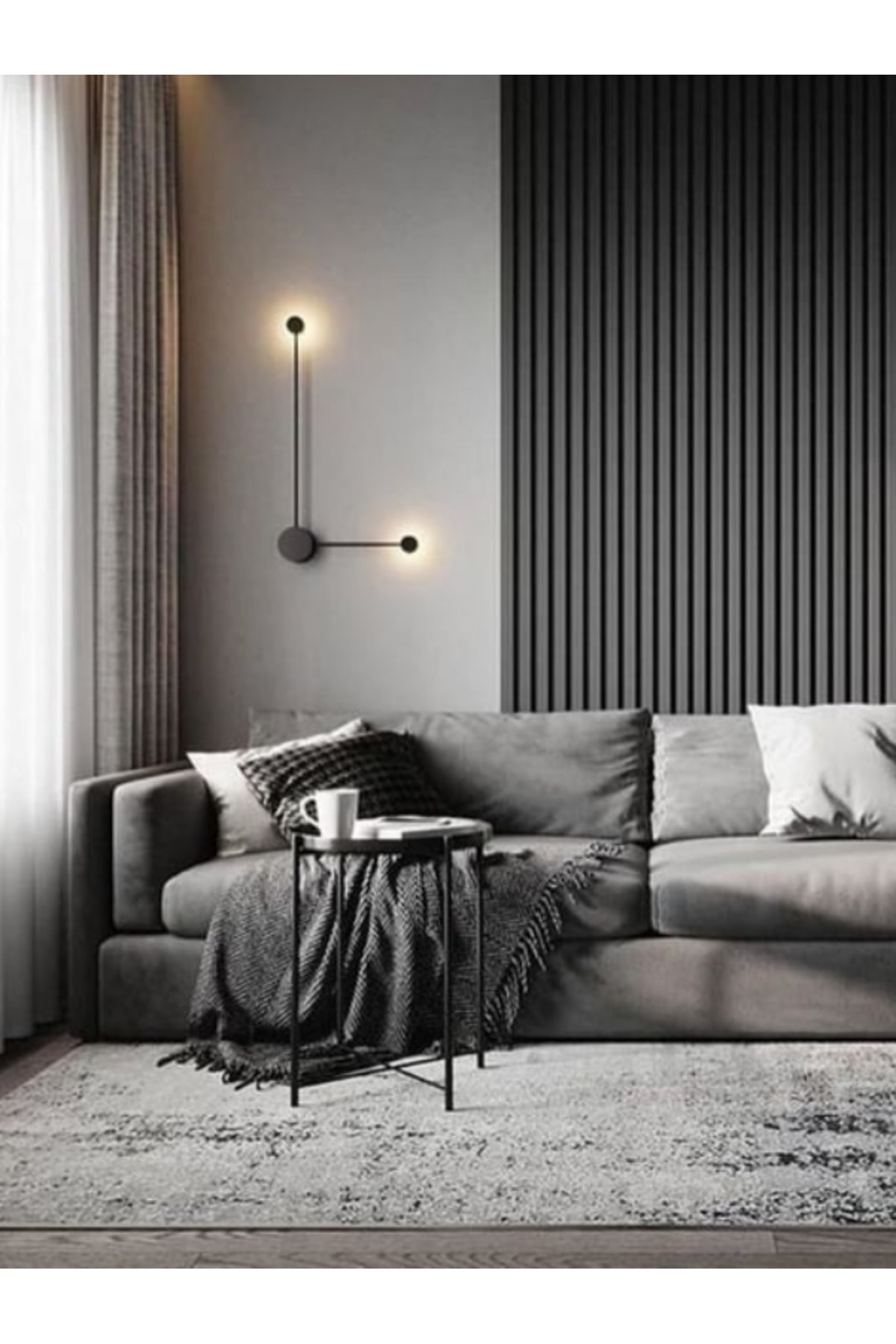 Mdf Ahşap Akustik Duvar Paneli 60 X 275 Cm - ANTRASİT