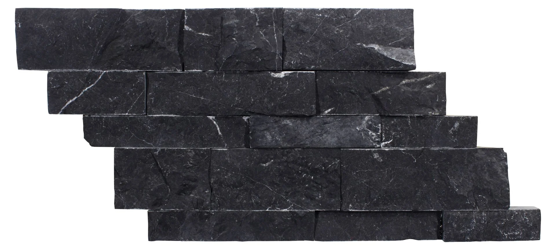 Panel Siyah Mermer Patlatma Mozaik