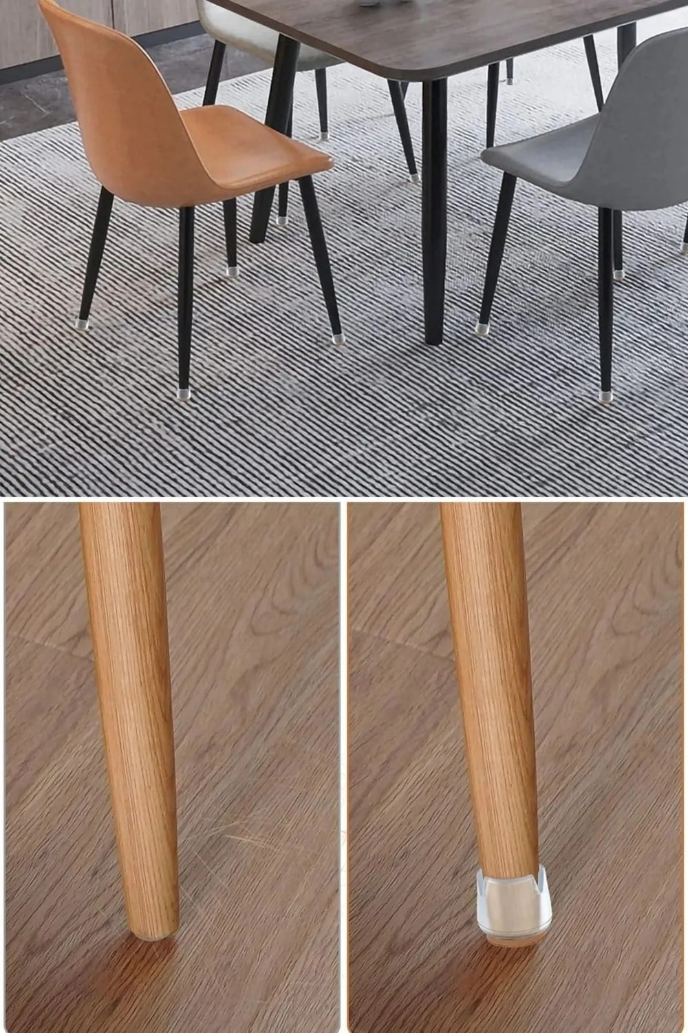 16 Adet(2,5 cm Veya 3.2 Cm) Silikon Masa Sandalye Pabuç Koltuk Sandalye Kaydırmaz Zemin Koruyucu
