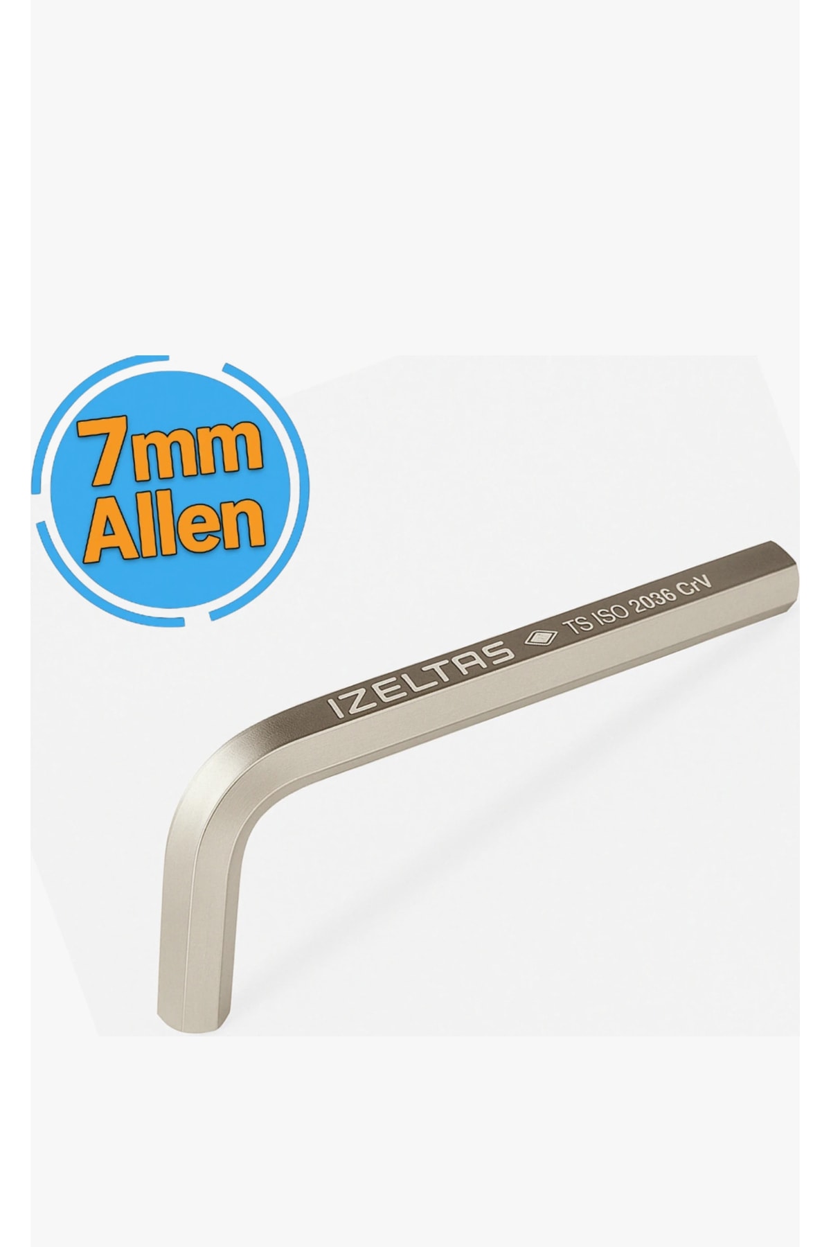 İZELTAŞ 7 mm Allen Anahtar Altı Köşe Kısa