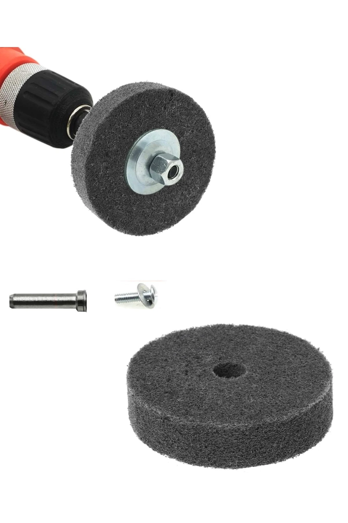 Fiber Parlatma Tekerleği Aşındırıcı Lehçe 800 Kum Metal Taşlama Polisaj Skoch Matkap Adaptörlü