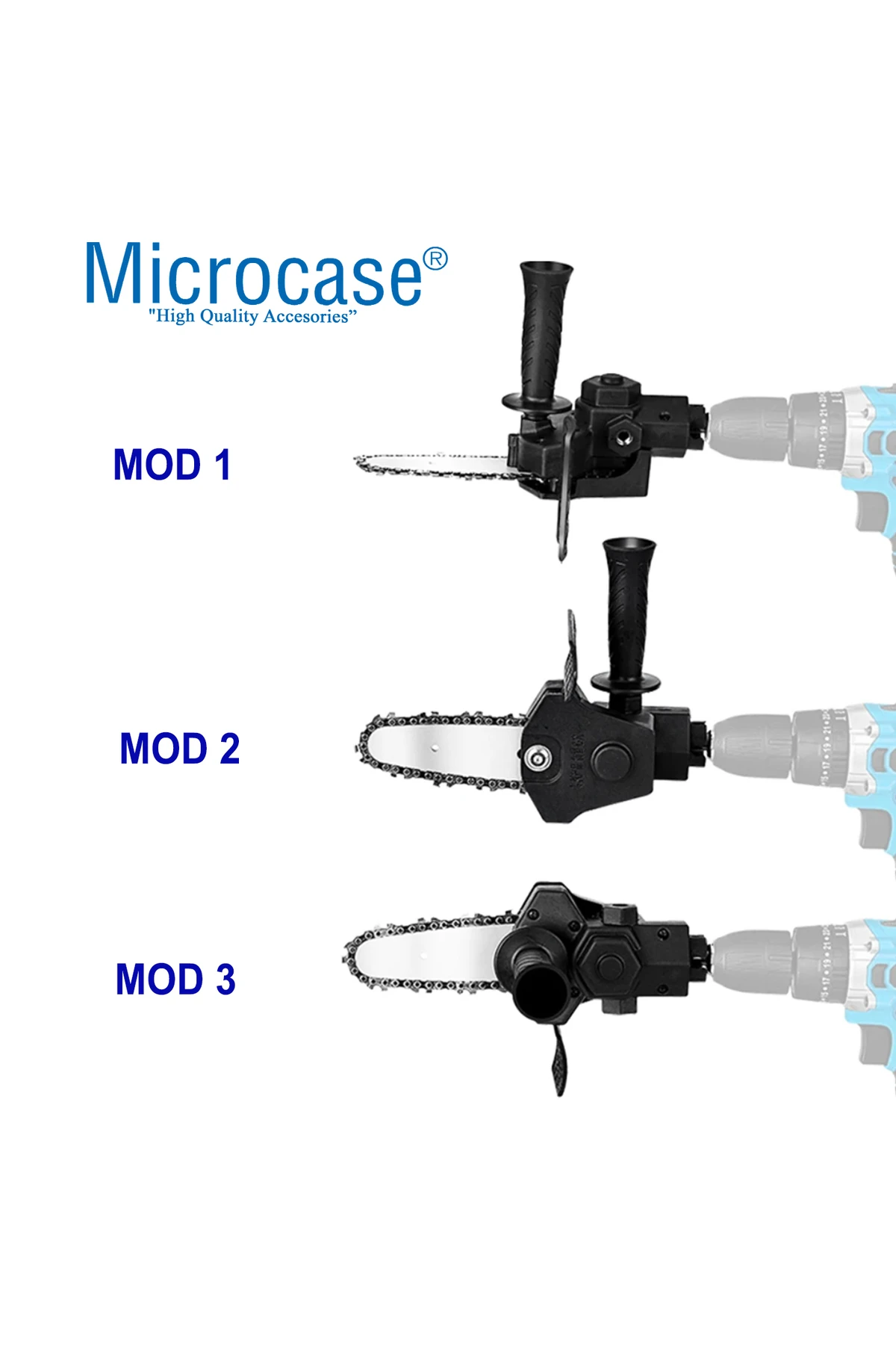 Matkaptan Elektrikli Testere Dönüştürücü Dayanıklı Zincirli Ahşap Kesim Aleti-AL4390