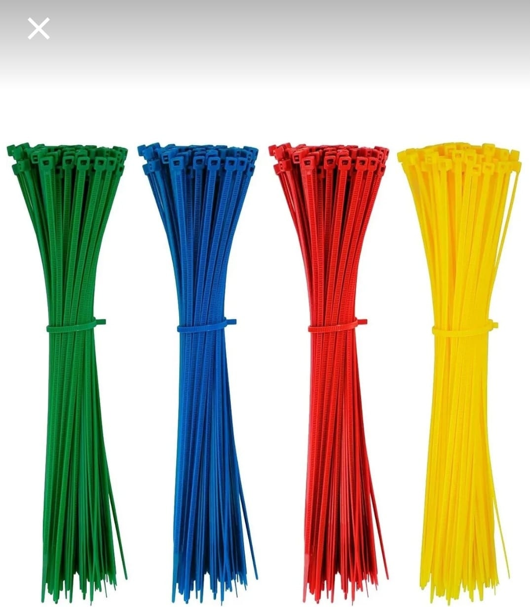 Plastik Renkli Cırt Kelepçe 3,6X25CM - 25'er Ad: Sarı-Yeşil-Kırmızı-Mavi