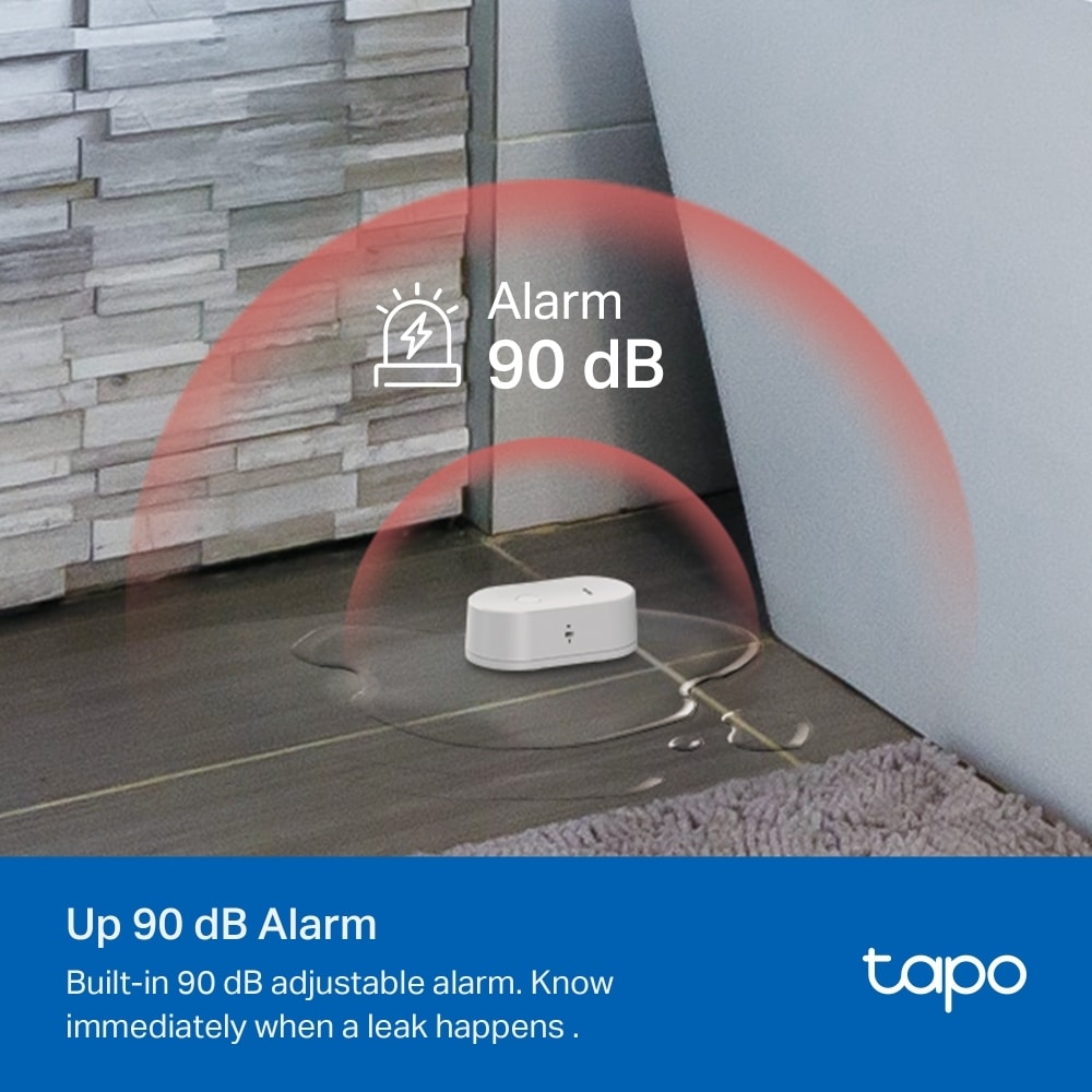 Tapo T300 | Akıllı Su Sızıntı Sensörü | IP67 Su Geçirmez | 90dB Alarm | Anlık Uygulama Bildirimi | Damlama ve Sızıntı Tespiti | Tapo Uyumlu | Kolay Kurulum