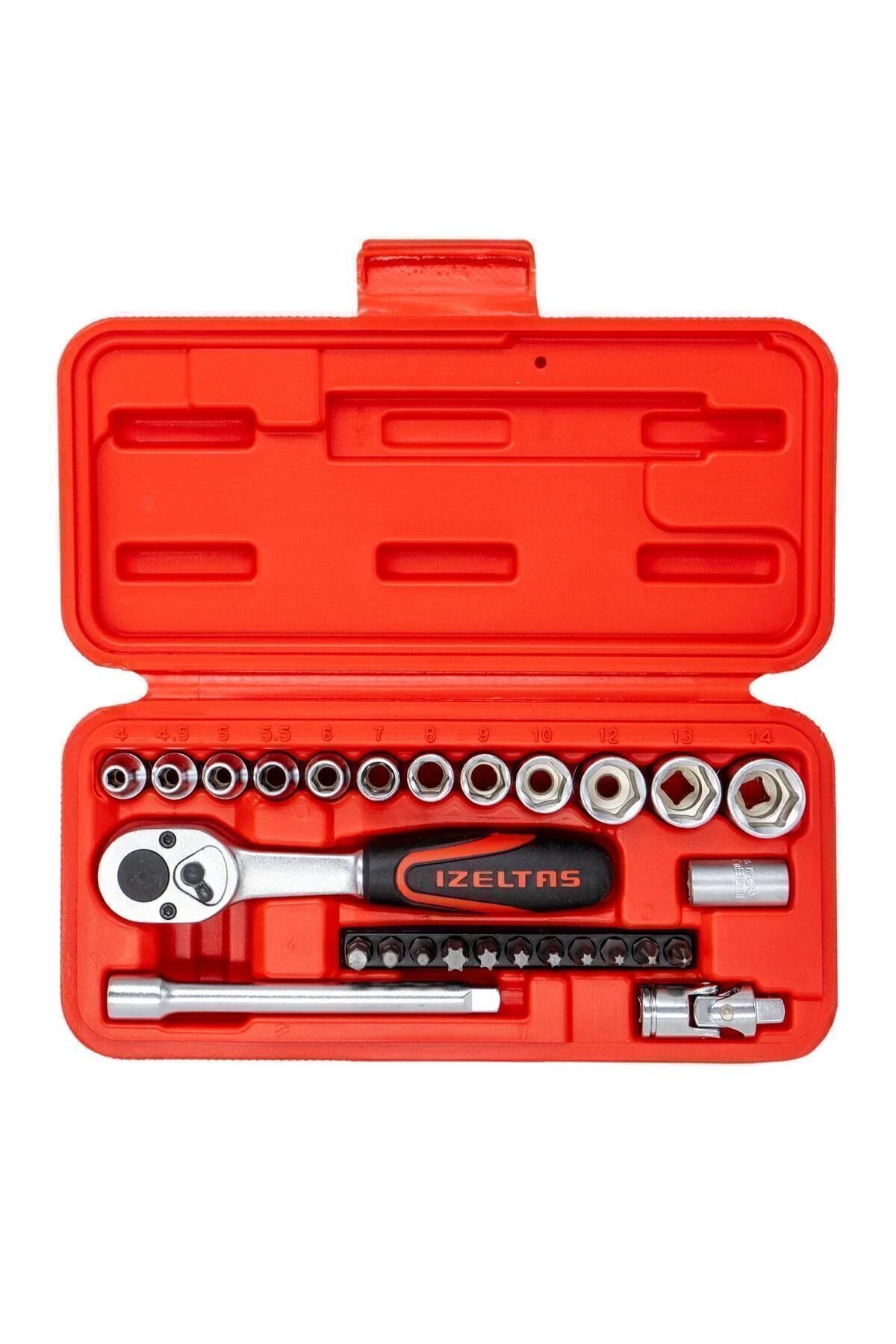 1/4 Altı Köşe Lokma Anahtar Ve Bits Set 27 Parça