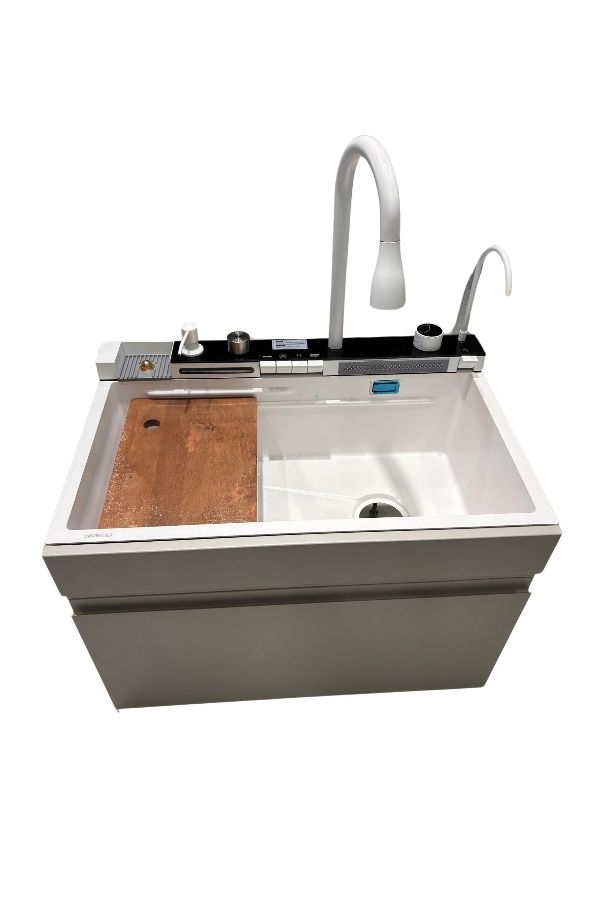 Mutfak Eviyesi Teknolojik Akıllı Eviye Sus304 Paslanmaz Çelik 3 Mm Kalınlık Beyaz Renk