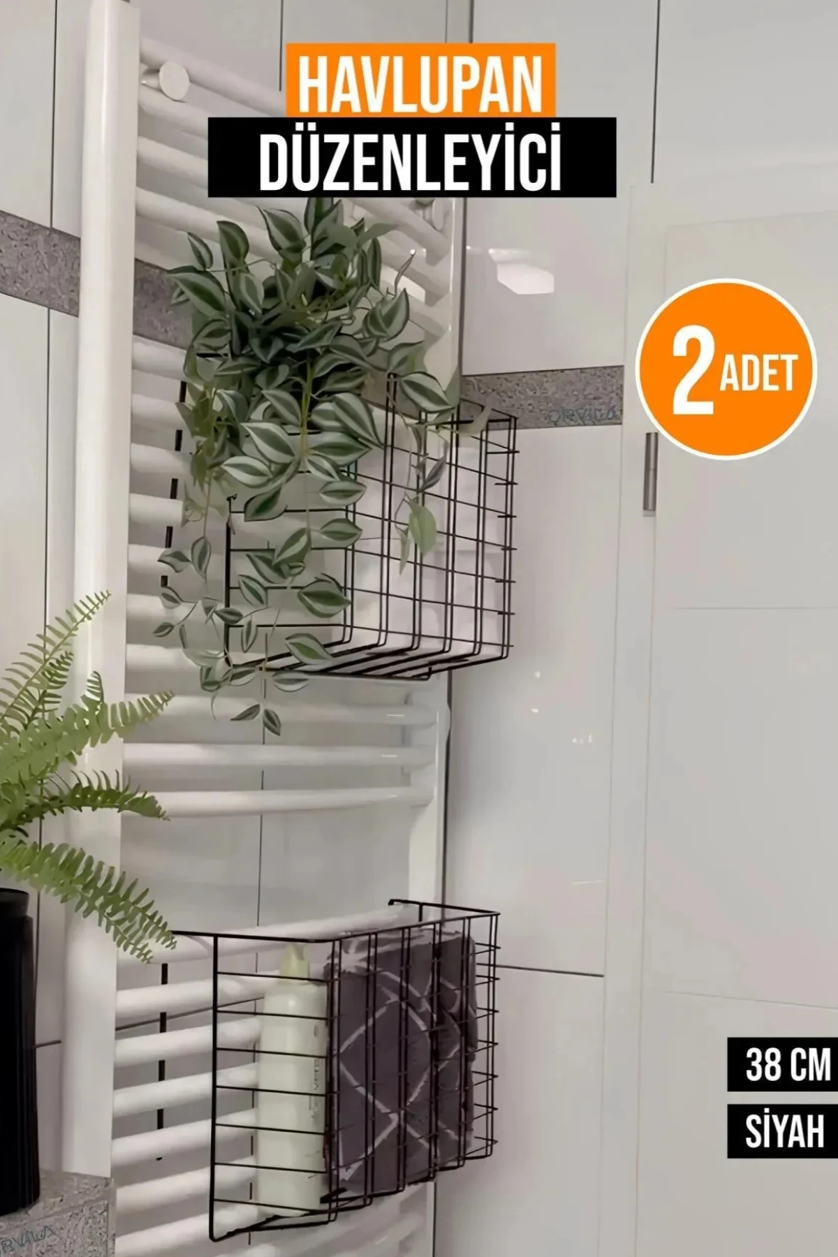 2'Lİ SİYAH FENOMEN ÜRÜNÜ SEPETİ, HAVLUPAN ASKISI, KANGURU RAF