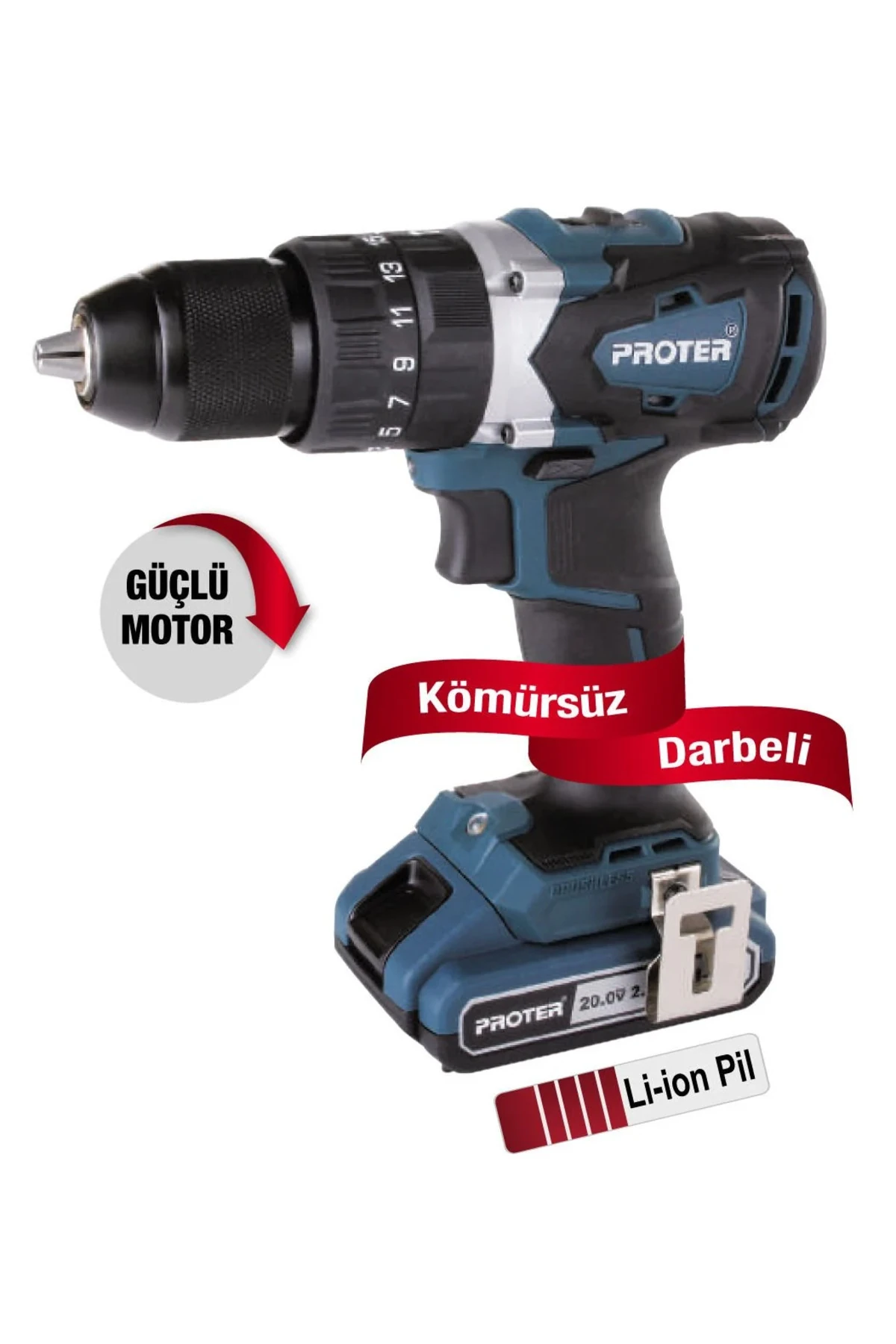 2.0 - 2.4 Ah Pst 720 Bl Darbeli Kömürsüz Şarzlı 20 V.2 Ah/li Solo Makine Darbeli 2 Yıl 20 Volt 2