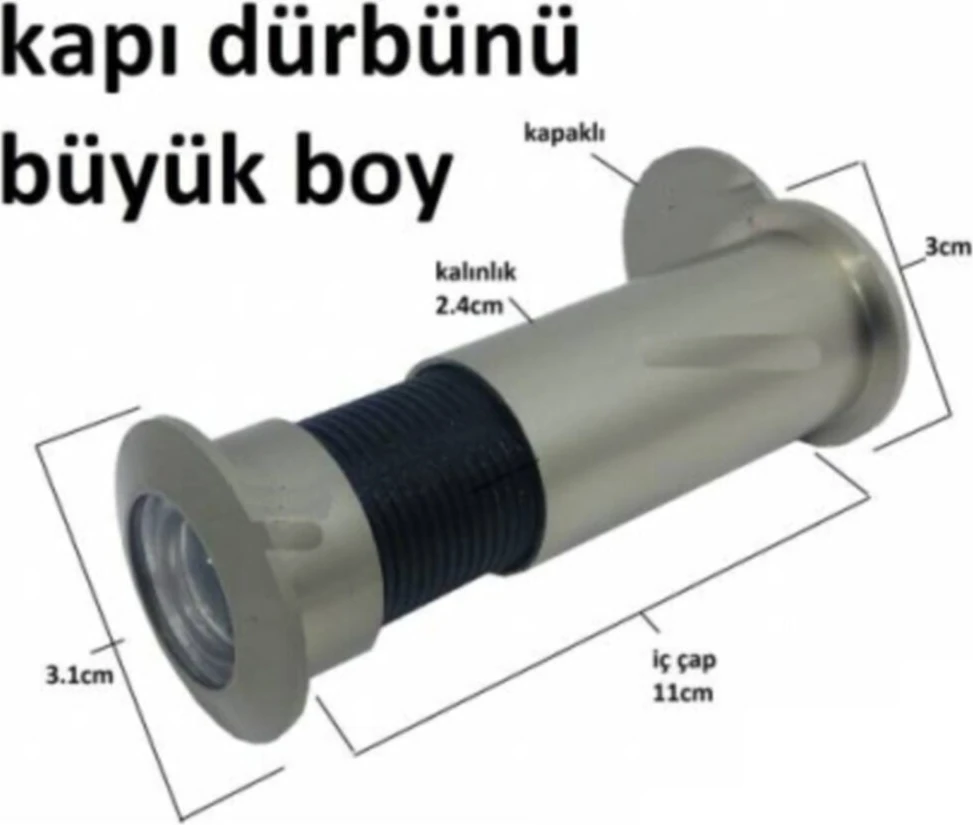 60*90 Geniş Kapaklı Çelik Kapı Dürbünü