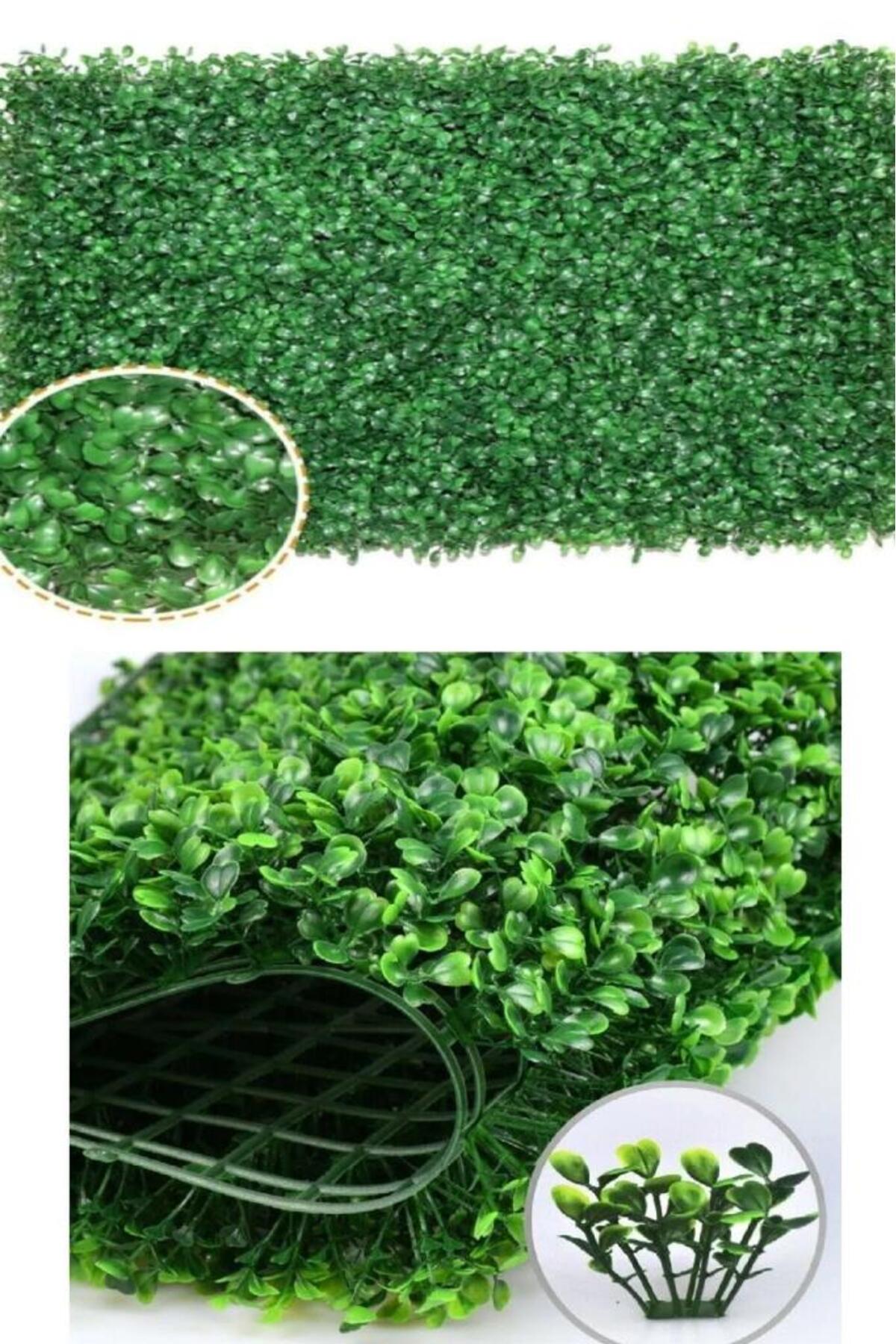 1 ADET Botanik Dikey Bahçe Peyzaj Dekoratif Yapay Bitki Duvar Kaplama Panel Şimşir Tabaka Çiçek Duva