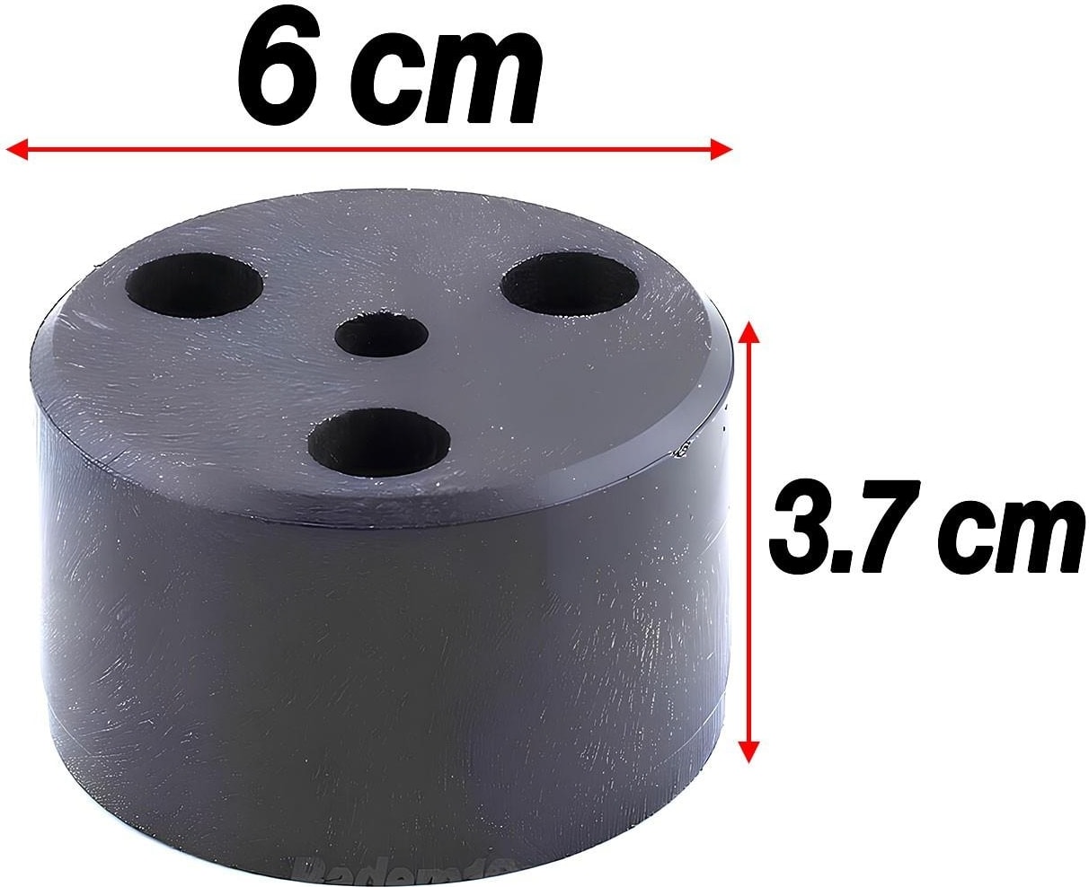 Mobilya Ayak Yükseltici Baza Ayağı Koltuk Kanepe Altı Puf Ayakları Yükseklik=3.7 cm Siyah 10 Adet