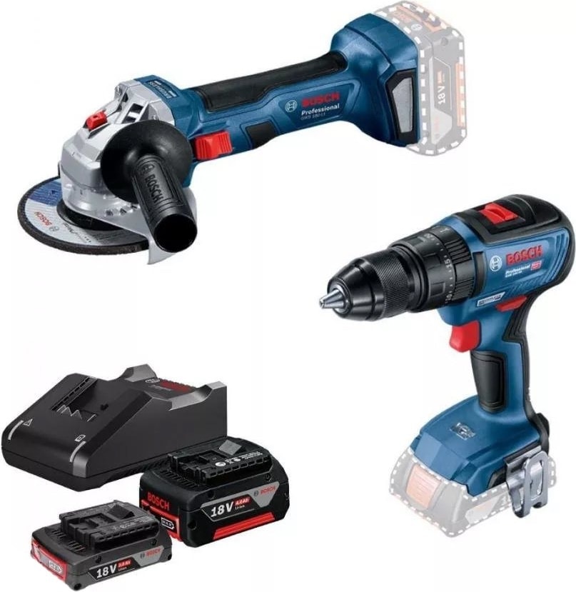 BOSCH Gsb 18V-50 Darbeli Delme/vidalama + Gws 180-LI Taşlama Makinesi 18V