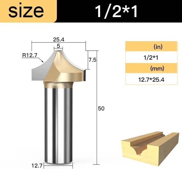 R00216 Tideway Tungsten Karbür Ark Freze Uçları R Açı Profesyonel Sınıf Ağaç Işleme Planya Cnc Aracı Freze Kesici Ahşap (Yurt Dışından)