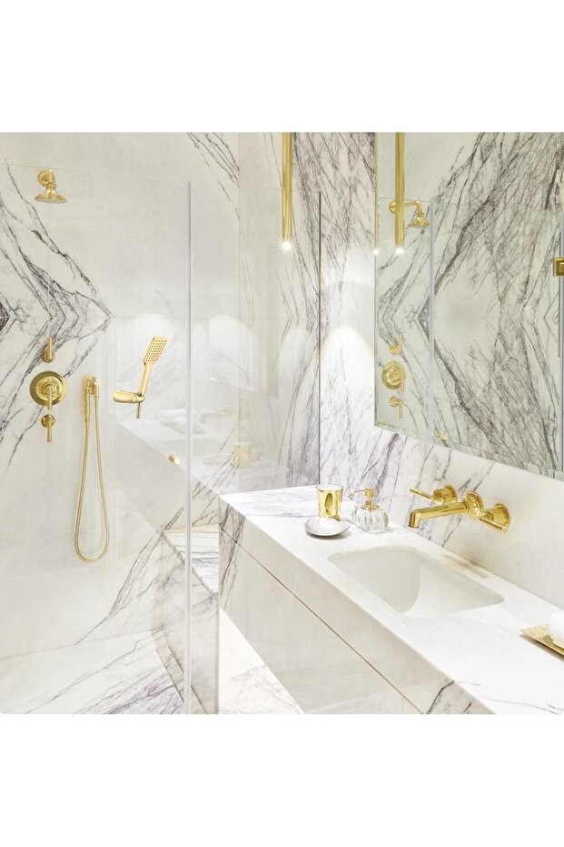 Tiera Banyo El Duş Seti Altın Gold 102817342